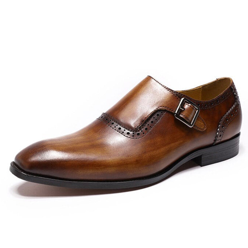 Zack Tan Single Monk Strap - Romèro Ferrera