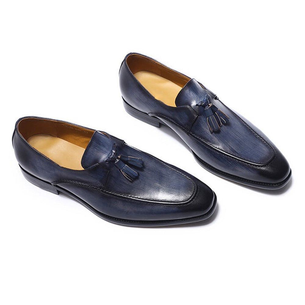Ryan Navy Blue Tassel Loafer - Romèro Ferrera