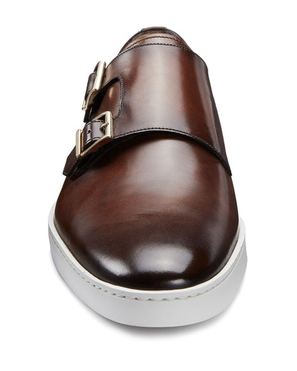 Sam Brown Patina Finish Monk Strap Sneaker